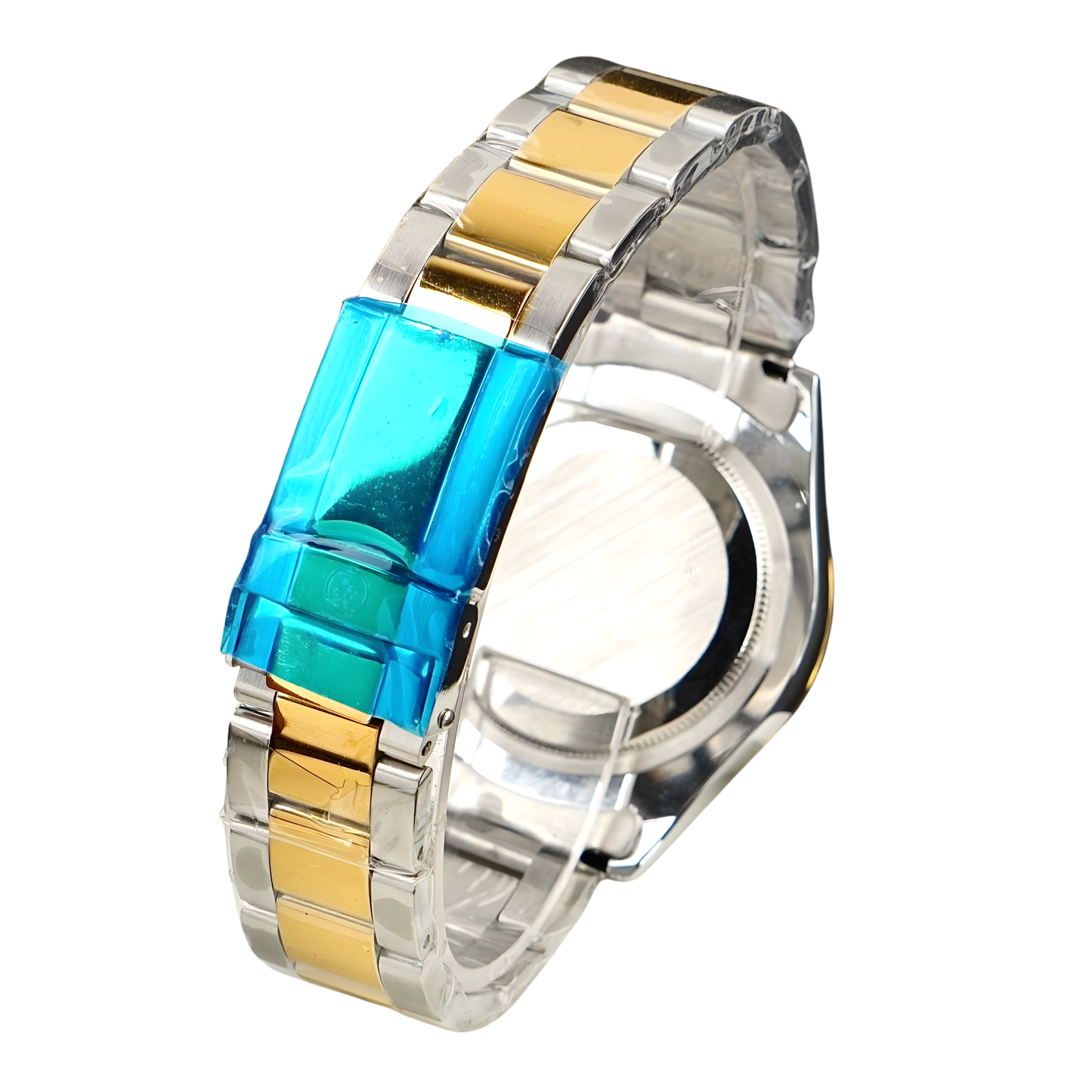 RLX Luxury Men’s Stainless Steel Watch – Two-Tone Gold & Silver Classic Datejust Design (Model C-1136)
