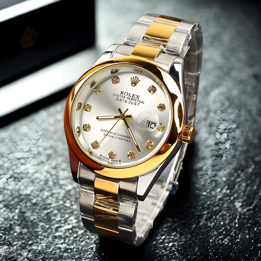 Rolex Prestige Two-Tone Golden Diamond Dial
